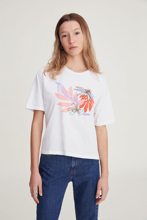 SS Boxy Tee "Color Flowers"
