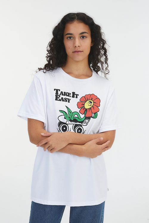 Graphic Jet Tee "Take it Easy"