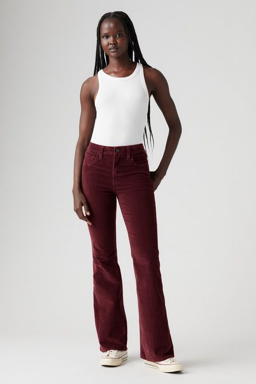 726 Hi Rise Flare Cord Merlot