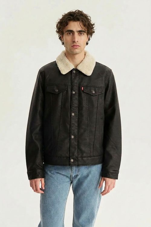 Sherpa Trucker Pu Dark Brown